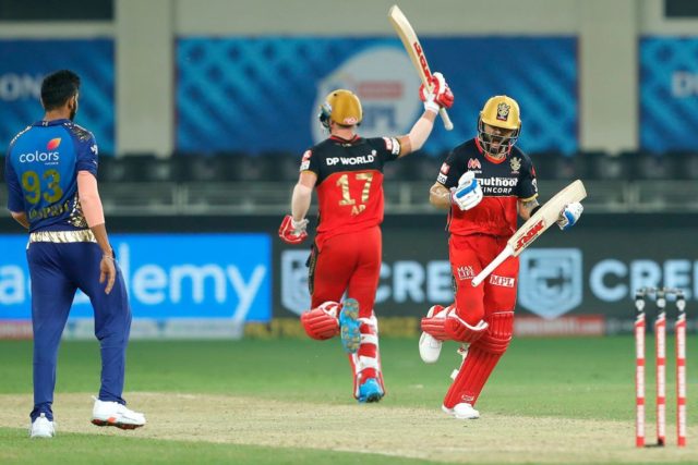 The match between Royal Challengers Bangalore and Mumbai Indians The match between Royal Challengers Bangalore and Mumbai Indians