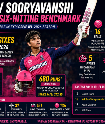 Vaibhav Sooryavanshi Sets New IPL Six-Hitting Benchmark