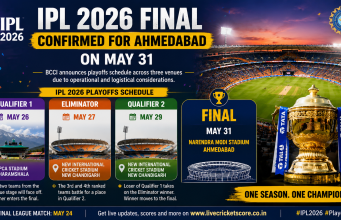 IPL 2026 Final Confirmed for Ahmedabad on May 31