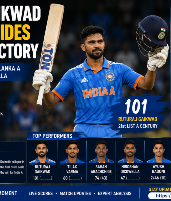 Ruturaj Gaikwad Century Guides India A to Victory